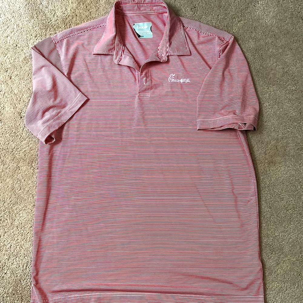 Chick-fil-A men’s large polo shirt red stripes